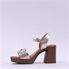 Oh My Sandals Platform Block Heel Link - Champagne